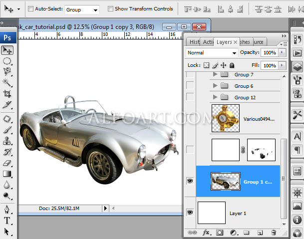 steampunk golden car digital illustration